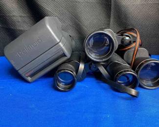 Polaroid Film Camera And Binoculars 