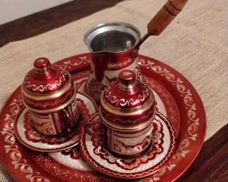 Copper Turkish coffee set