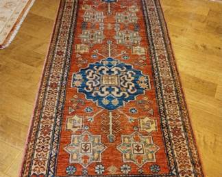 Turkish runner, double knotted wool, 8.75' x 2.83'