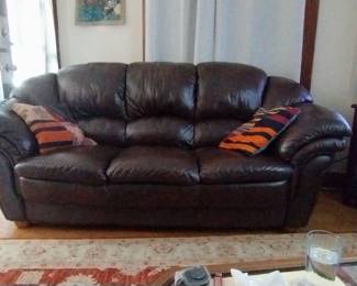 Leather couch, ~7'W x 3'D x 3.25'H

$400.00