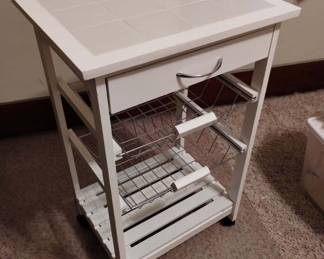 Wheeled kitchen cart, 
30x18.5x14.5