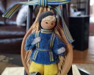 Swedish kitchen witch spoon, 12"