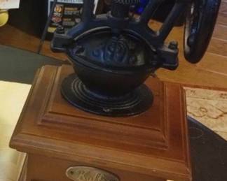 - Coffee mill, hand crank