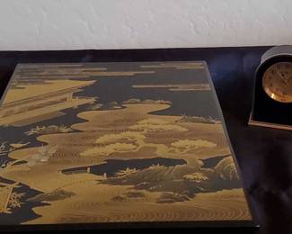 Black Lacquer Box Clock