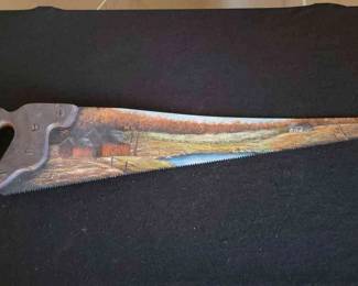Hand Painted Saw