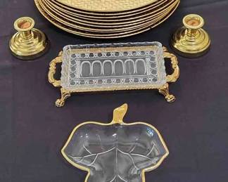 The Gold Colored Place Setting Lot