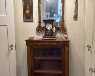 Mirror is Late 18th Century Mahogany w/ Parcel Gild Trim