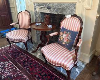 French Walnut Armchairs