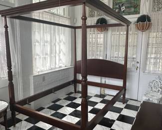 Full Size Canopy Bed by Gert Uthman. Available for pre-sale on Facebook Marketplace!