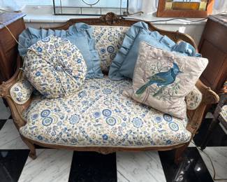 Mid 19th Century French Walnut Settee