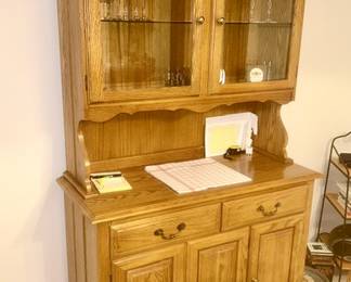Oak china cabinet