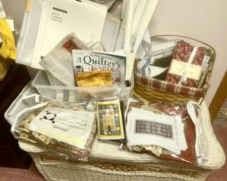 A sample of quilting fabric, quilting kits, etc. (some SOLD)