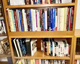 Lots of books, quilting books, VHS tapes, DVD's, CD's (some SOLD)