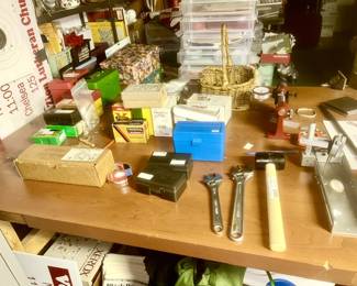 Reloading equipment & supplies, large amount of brass, hand tools, etc. (some SOLD)