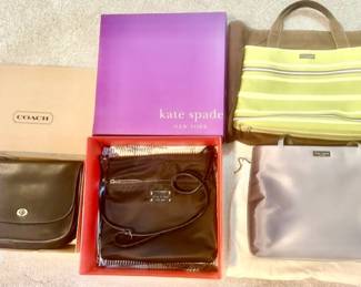 One Coach purse (SOLD) and 3 Kate Spade purses