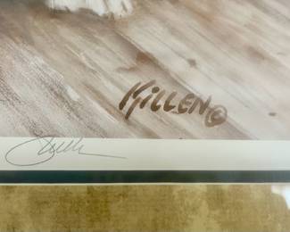 Signed & numbered Jim Killen Dog print, Breaktime II, National Wild Turkey Federation print
