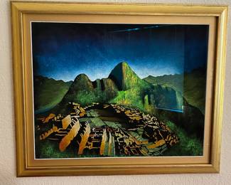 Machu Picchu Velvet Painting 