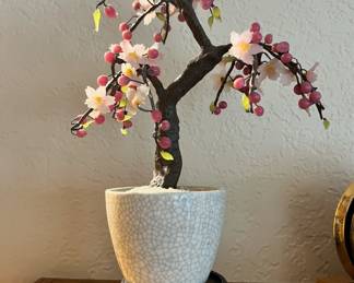 Decorative Faux Flowering Bonsai Tree