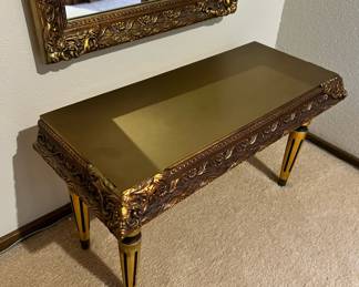 Ornate Gold Toned Stool