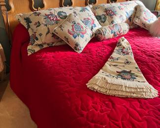 Floral Pattern Throw/Bed Pillows and Blanket