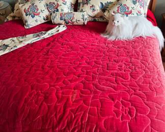 Floral Pattern Throw/Bed Pillows and Blanket