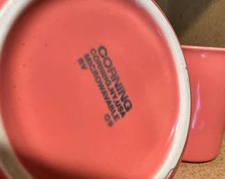 Set of 3 Corning Coral Mugs