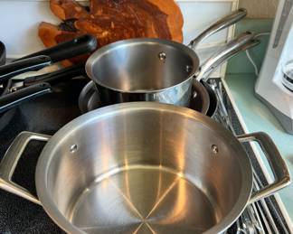 Tramontina Stainless Steel Pot, Assortment of Pots and Pans