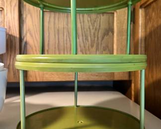 Vintage Green Kitchen Turntables, Retro Kitchen, Mid Century Kitchen 