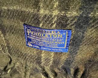 Green Pendleton Wool Blanket