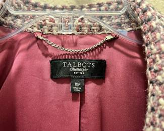 Talbots Pink & Gray Wool 10 Petites Blazer