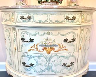 Painted French style cabinet