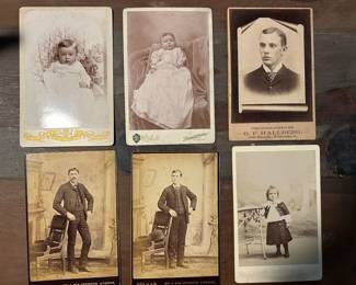 Victorian 1800’s Photo (Cabinet) Cards