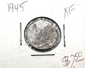 Lot 002   2 Bid(s)
1945 Silver Mercury Dime