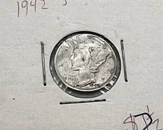 Lot 001   2 Bid(s)
1942 S Silver Mercury Dime