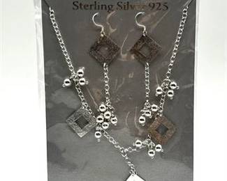 Lot 080   0 Bid(s)
Swarovski Sterling Silver Necklace and Earrings Sealed