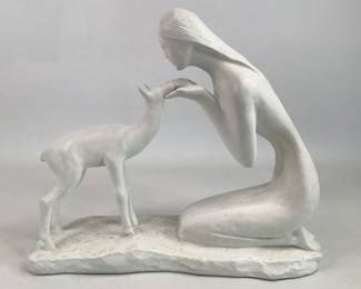  Austin Sculpture "Women with Fawn" by La Pointe