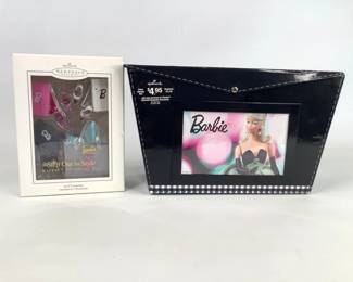 Hallmark- Barbie Ornament Set & Photo Storage Box