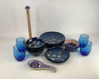 World Market- Cherry Blossom Blue Porcelain Dinnerware Set & More
