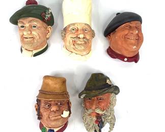 Bossons England Chalkware Heads
