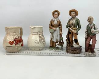 Antique Creamers and Porcelain Figures
