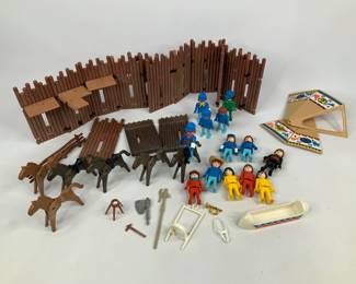Vintage Playmobil Western Cowboys Playset
