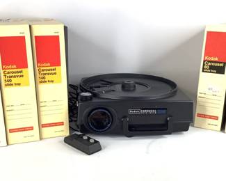 Kodak Vintage Carousel Projector with Five (5) trays