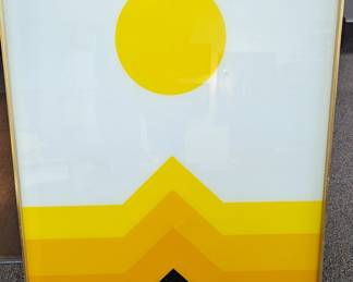 Geometric Horizon Op Art Mirror 