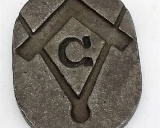 Lot 004   0 Bid(s)
Masonic metal paperweight