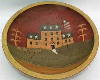 Lot 012   1 Bid(s)
Painted wood bowl