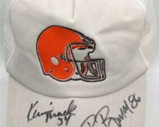 Lot 058   11 Bid(s)
Cleve Browns autographed hat Kevin Mack