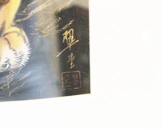 Original Painting of Tiger - Artist Signature