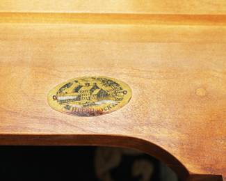 Hitchcock Furniture Dining Table with 3 Leafs and table pads.  Also, 5 Hitchcock Furniture Chairs.  Table and Chairs are available separately.