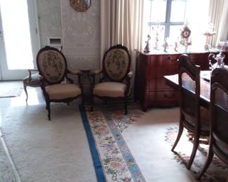 Pair of Regency style French Bergeres