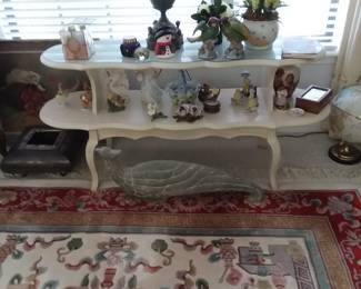 Two-tier coffee table, decor 